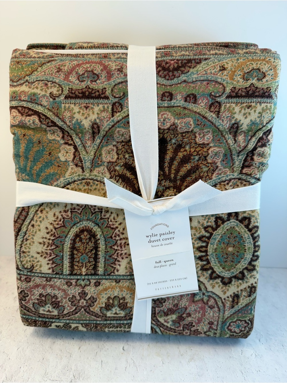 PB Wylie Pattern Fabric Duvet Cover - Multicolor Paisley
